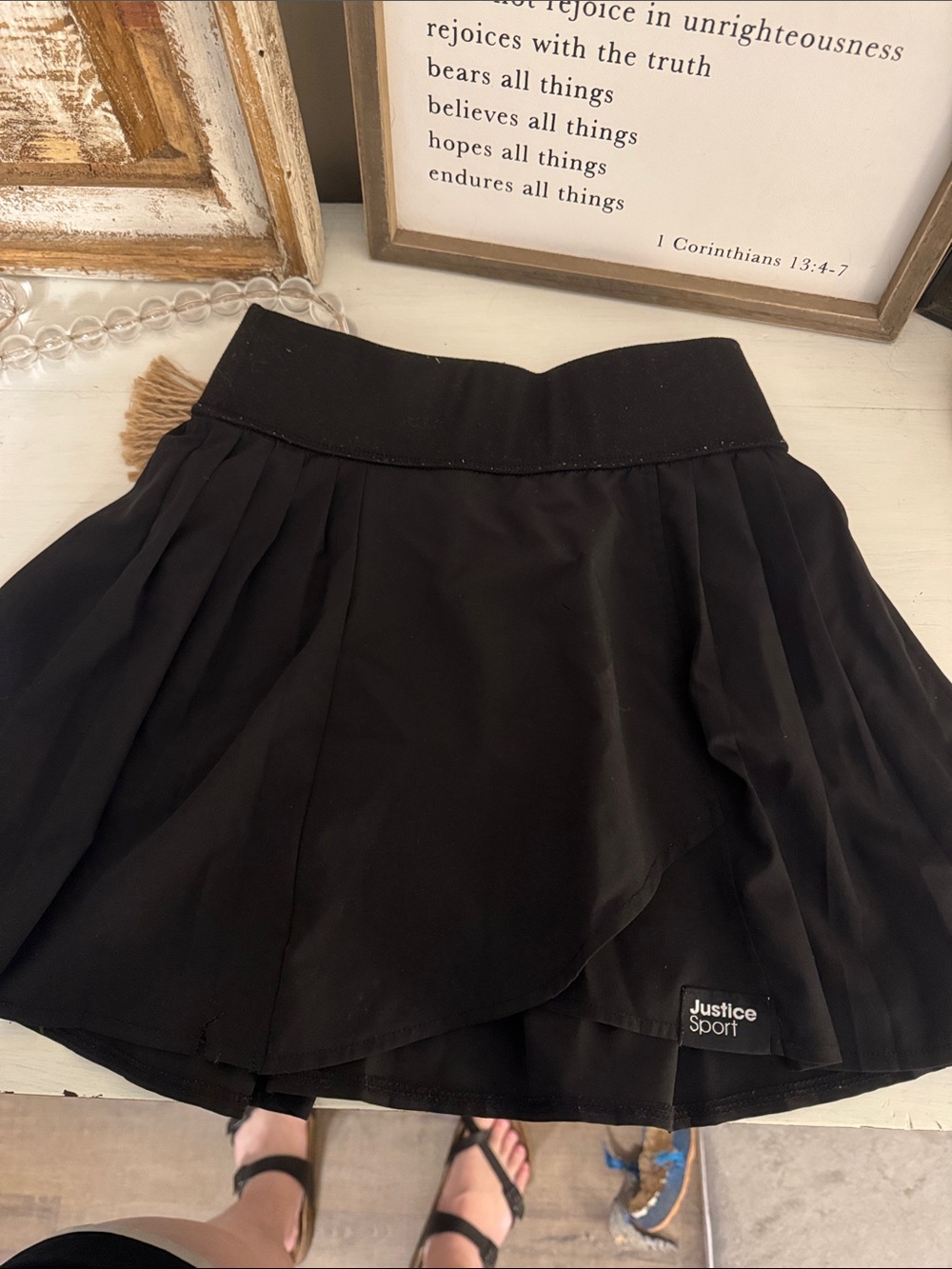 Girls Justice Black Skater Skirt
